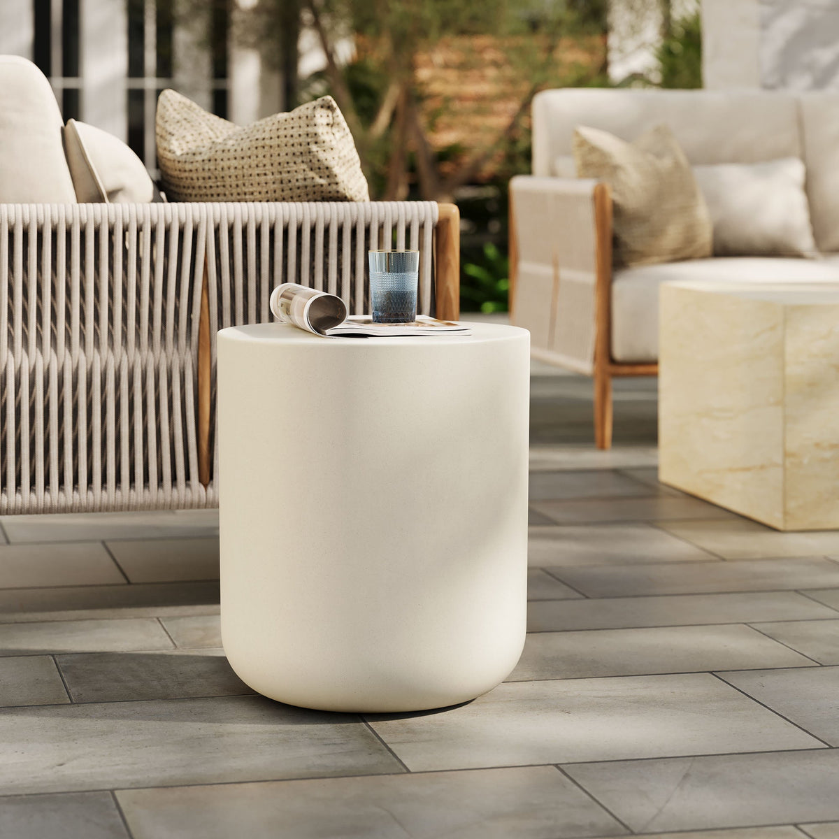 Brion Indoor-Outdoor Patio Concrete Stool by Modway, photo 9 of 14