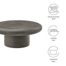Argos Indoor-Outdoor Patio Concrete Round Coffee Table by Modway by HouseOfZazla