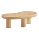 Elowen Indoor Outdoor Patio Textured Faux Travertine Coffee Table by HouseOfZazla