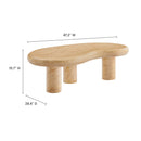Elowen Indoor Outdoor Patio Textured Faux Travertine Coffee Table by HouseOfZazla
