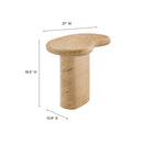 Elowen Indoor Outdoor Patio Textured Faux Travertine Side Table by HouseOfZazla