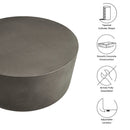 Brion Round Indoor-Outdoor Concrete Coffee Table by Modway by HouseOfZazla