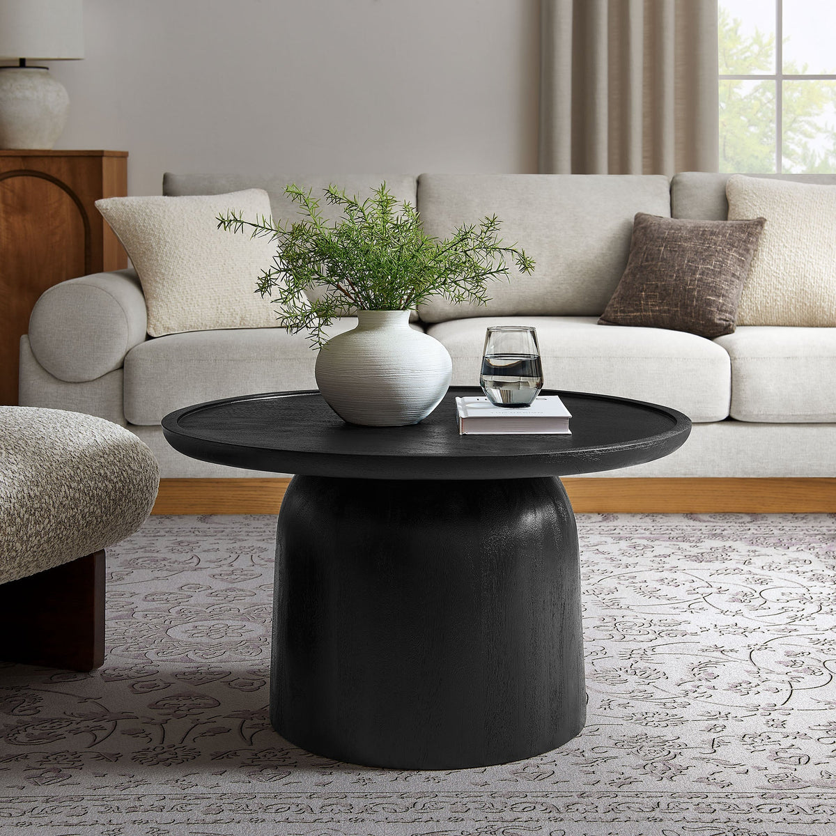Holloway 30" Round Mango Wood Coffee Table by Modway, photo 6 of 14