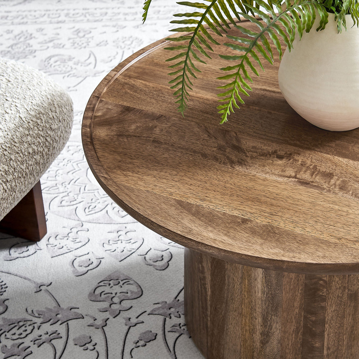 Holloway 30" Round Mango Wood Coffee Table by Modway, photo 8 of 14