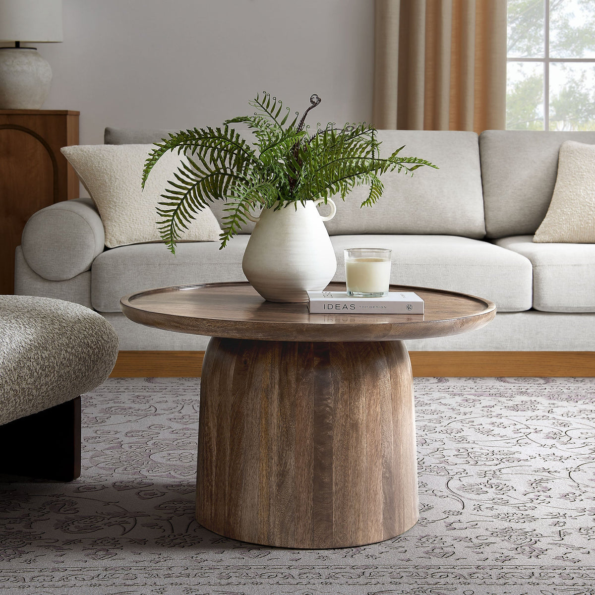 Holloway 30" Round Mango Wood Coffee Table by Modway, photo 9 of 14