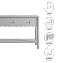 Emmeline 3-Drawer Scalloped Console Table by Modway by HouseOfZazla
