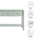 Emmeline 3-Drawer Scalloped Console Table by Modway by HouseOfZazla