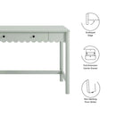 Emmeline 1-Drawer Scallop Writing Desk by Modway by HouseOfZazla