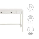 Emmeline 1-Drawer Scallop Writing Desk by Modway by HouseOfZazla