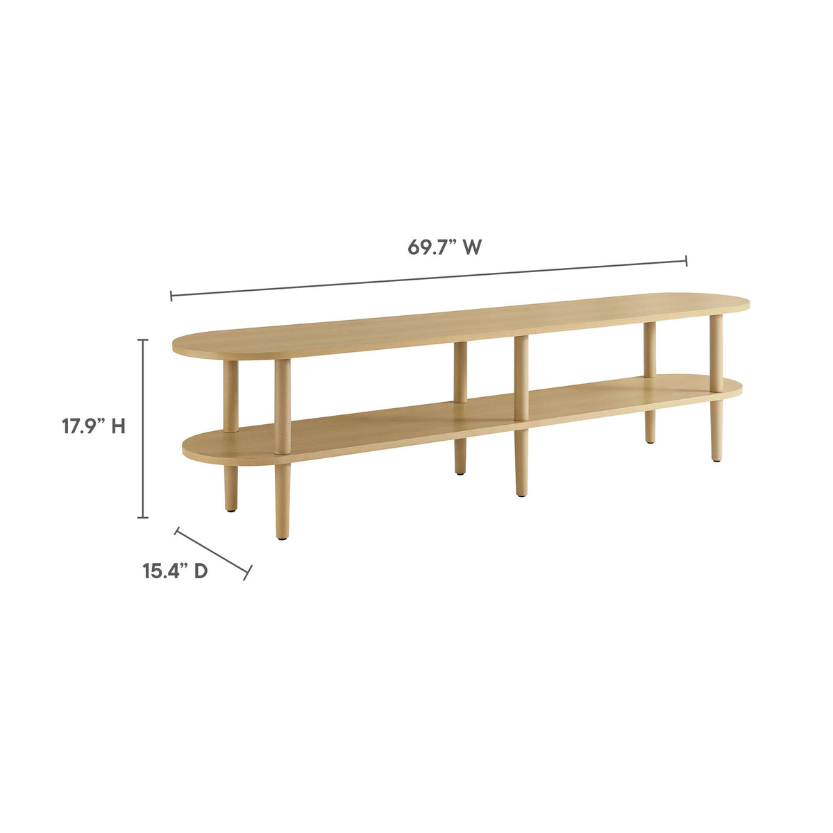 Torus Oval Wood TV Stand by Modway, photo 13 of 14