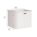 Zia 24" Wall-Mount Bathroom Vanity with Marble Sink by Modway by HouseOfZazla