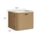 Zia 24" Wall-Mount Bathroom Vanity with Marble Sink by Modway by HouseOfZazla
