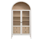 Nolan 1-Piece Wood Storage Cabinet with Arched Glass Doors by HouseOfZazla