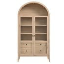 Nolan 1-Piece Wood Storage Cabinet with Arched Glass Doors by HouseOfZazla