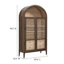 Nolan 1-Piece Wood Storage Cabinet with Arched Glass Doors by HouseOfZazla
