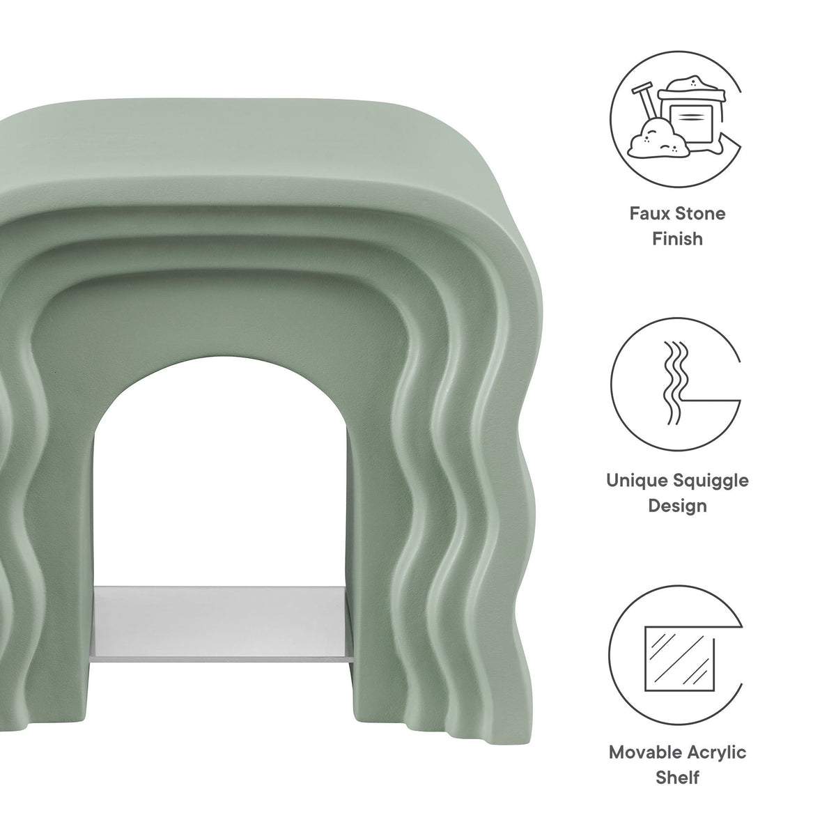 Jorin Squiggle Side Table by Modway, photo 13 of 14