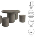 Brion Indoor-Outdoor Patio Concrete 5 Piece Dining Table Set by Modway by HouseOfZazla