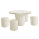 Brion Indoor-Outdoor Patio Concrete 5 Piece Dining Table Set by Modway by HouseOfZazla