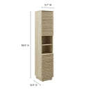 Render Tall Narrow Faux Travertine Linen Storage Cabinet by HouseOfZazla