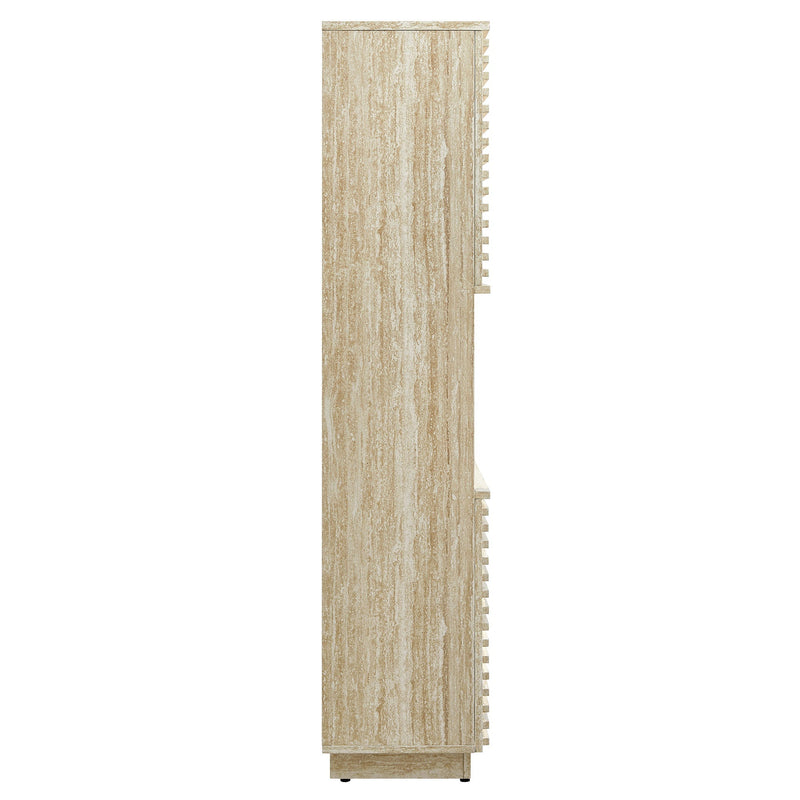 Render Tall Faux Travertine Linen Storage Cabinet by Modway, photo 4 of 7