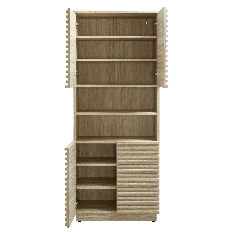 Render Tall Faux Travertine Linen Storage Cabinet by Modway, photo 6 of 7