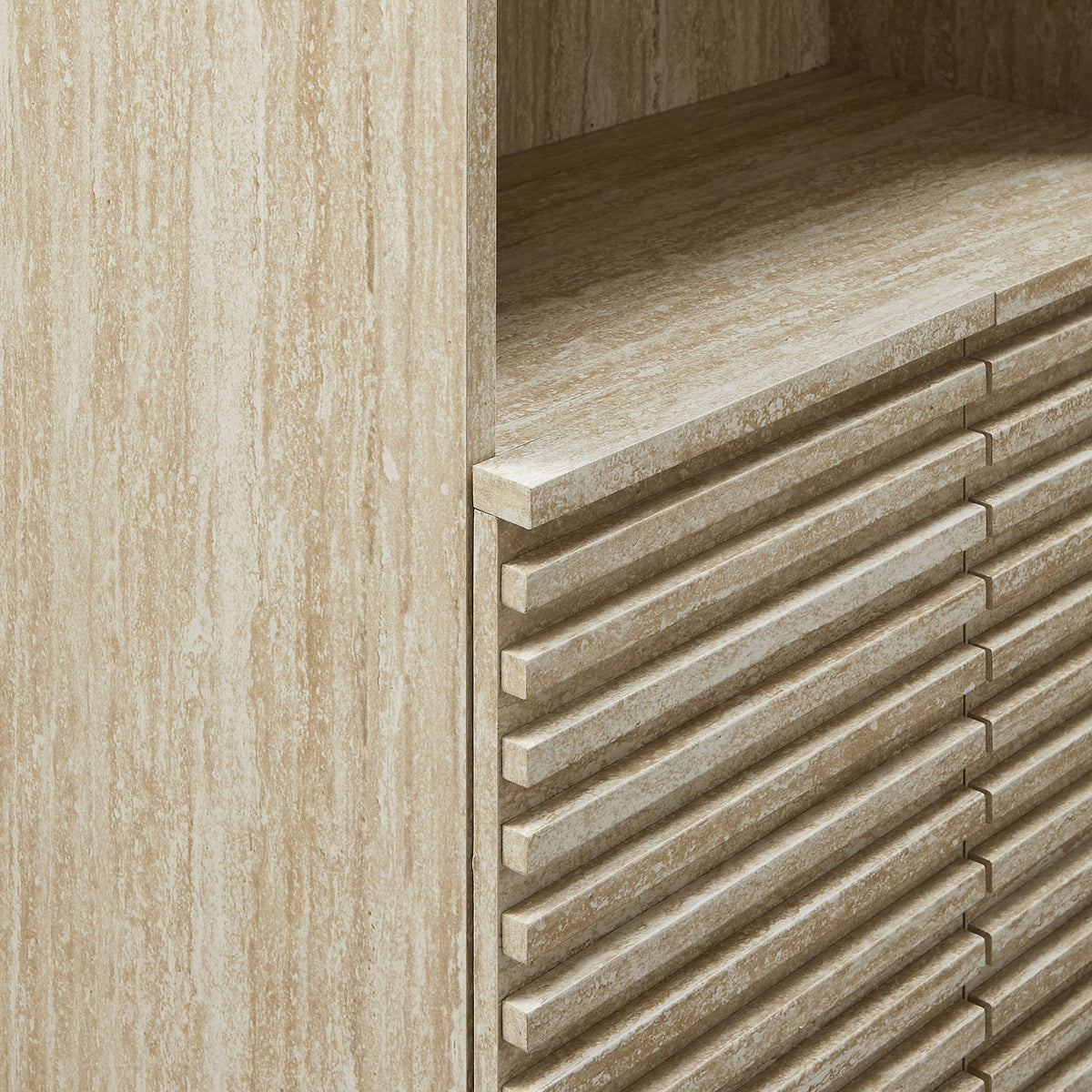 Render Tall Faux Travertine Linen Storage Cabinet by Modway, photo 7 of 7