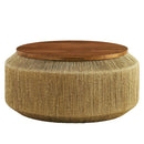 Maris Seagrass and Wood Coffee Table by Modway by HouseOfZazla