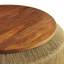 Maris Seagrass and Wood Coffee Table by Modway by HouseOfZazla