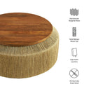 Maris Seagrass and Wood Coffee Table by Modway by HouseOfZazla