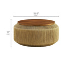 Maris Seagrass and Wood Coffee Table by Modway by HouseOfZazla