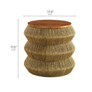Maris Seagrass and Wood End Table by Modway by HouseOfZazla