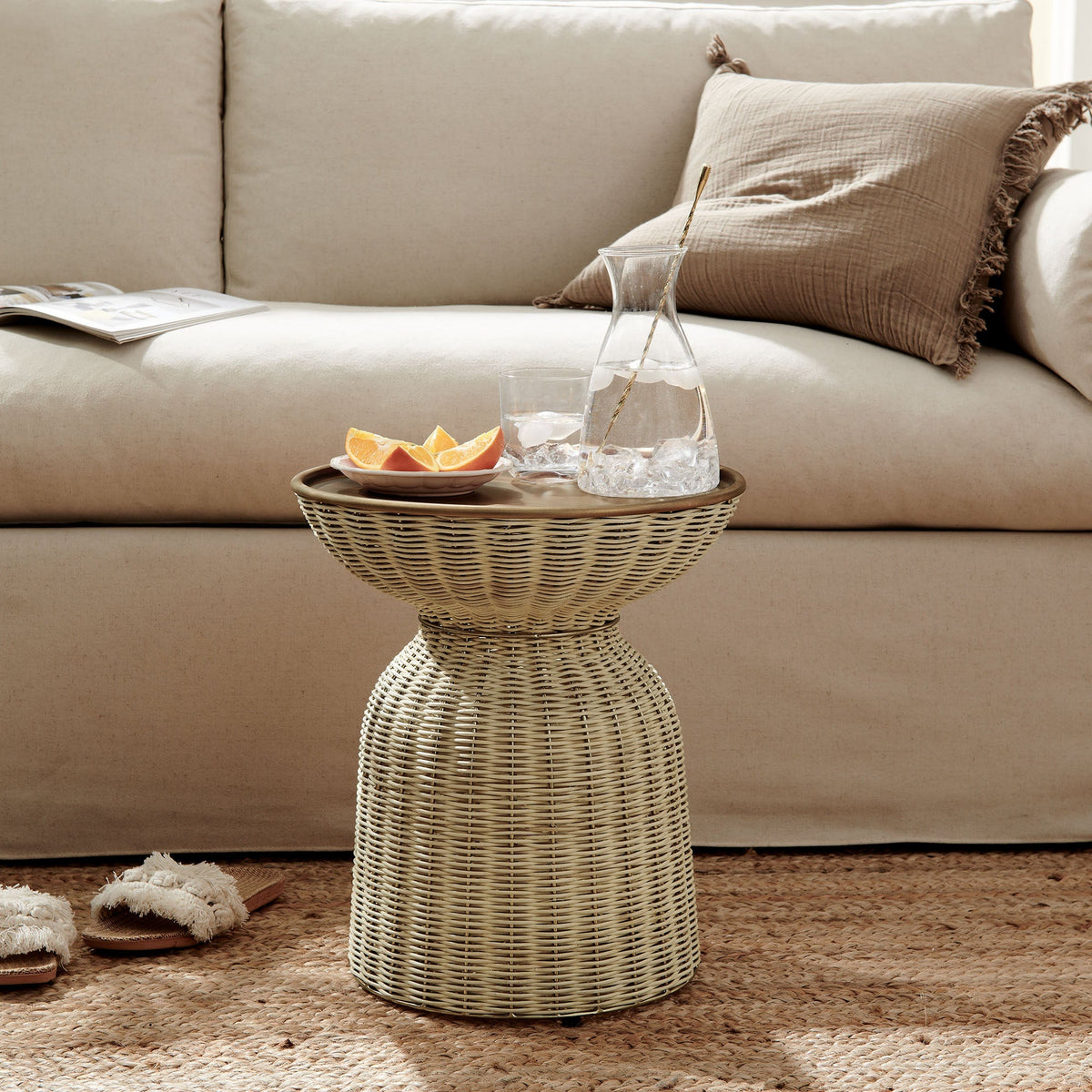 Lazaro Round Rattan Side Table by Modway, photo 7 of 7