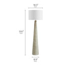 Saylor Carved Ribbed Wood Floor Lamp with Drum Shade by Modway by HouseOfZazla