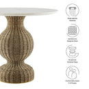 Zale 36" Marble and Seagrass Dining Table by Modway by HouseOfZazla