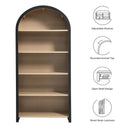Evie Arched Wide Bookcase Display Cabinet by Modway by HouseOfZazla