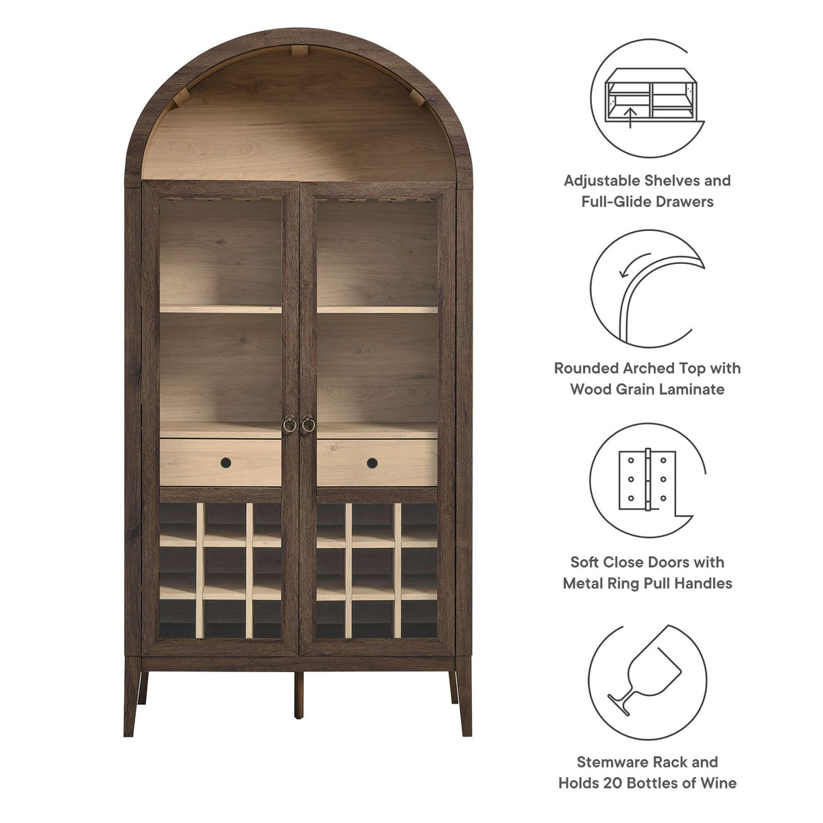 Nolan Arched Bar Cabinet by Modway, photo 2 of 28