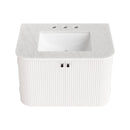 Zia 30" Wall-Mount Bathroom Vanity with Marble Sink by HouseOfZazla