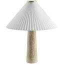 Cove Travertine Table Lamp With Pleated Shade by Modway by HouseOfZazla