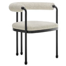 Turin Curved Back Boucle and Metal Dining Accent Chair by Modway by HouseOfZazla