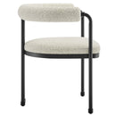 Turin Curved Back Boucle and Metal Dining Accent Chair by Modway by HouseOfZazla