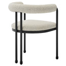 Turin Curved Back Boucle and Metal Dining Accent Chair by Modway by HouseOfZazla