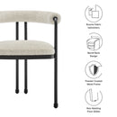 Turin Curved Back Boucle and Metal Dining Accent Chair by Modway by HouseOfZazla
