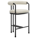 Turin Curved Back Boucle and Metal Counter Stool by Modway by HouseOfZazla