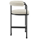 Turin Curved Back Boucle and Metal Counter Stool by Modway by HouseOfZazla