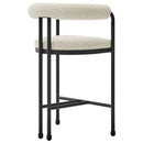 Turin Curved Back Boucle and Metal Counter Stool by Modway by HouseOfZazla