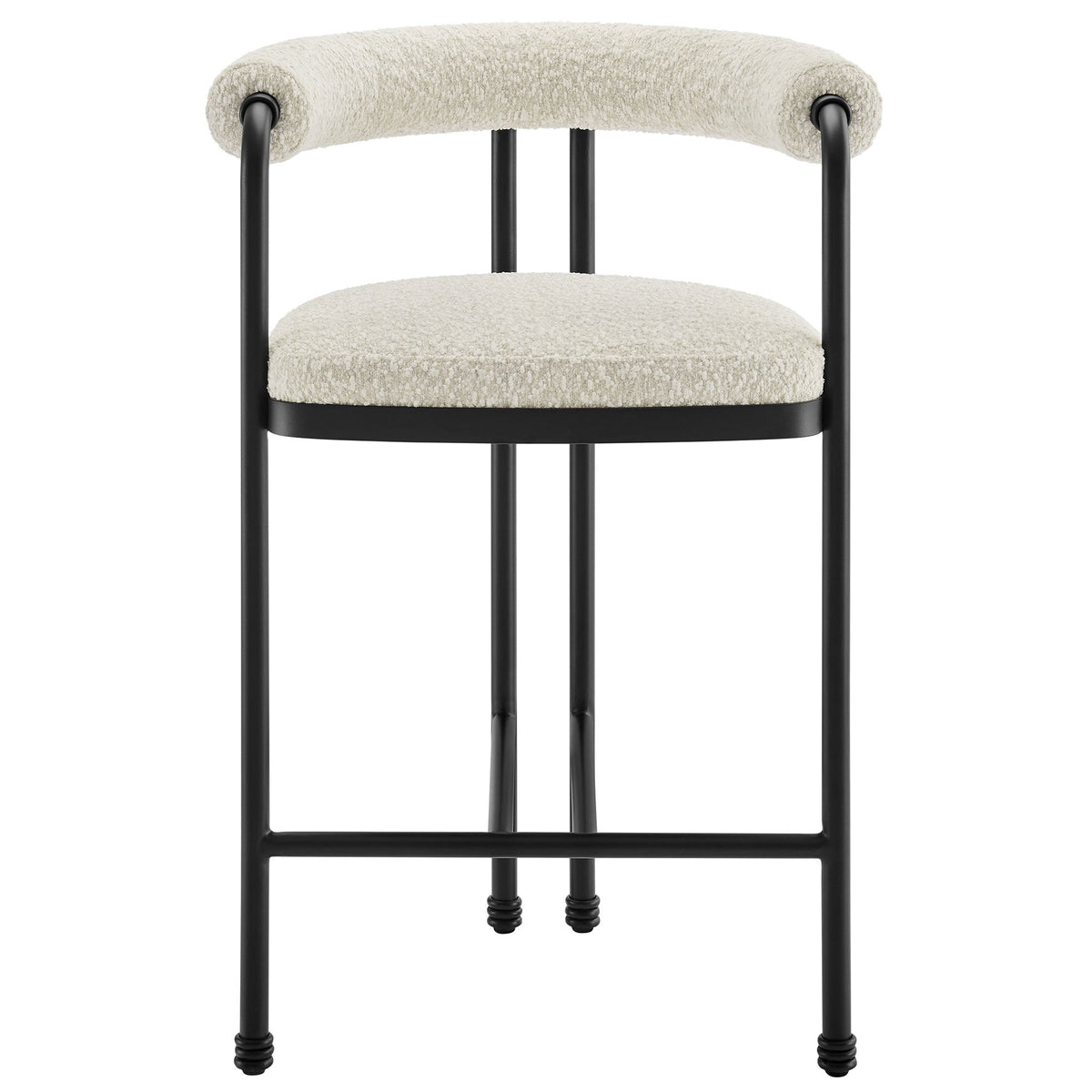 Turin Curved Back Boucle and Metal Counter Stool by Modway, photo 6 of 7