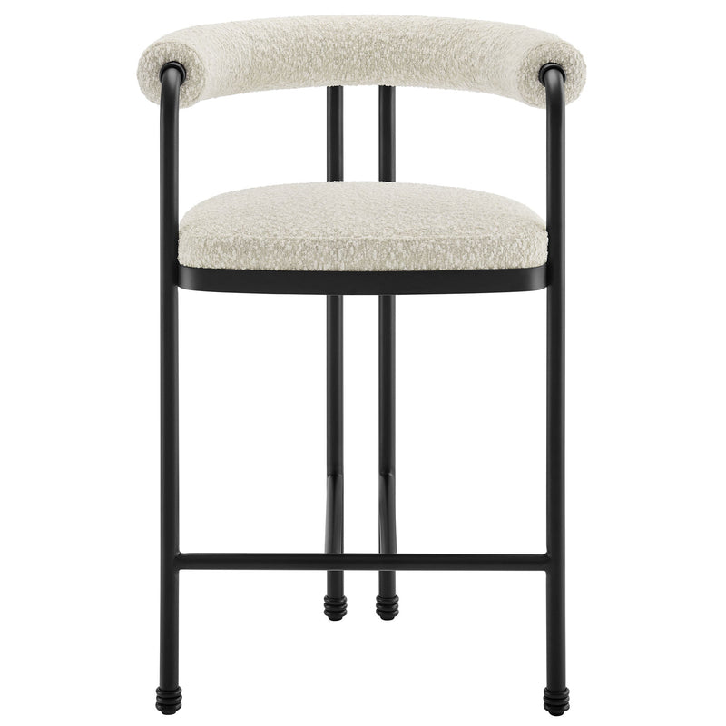 Turin Curved Back Boucle and Metal Counter Stool by Modway, photo 6 of 7