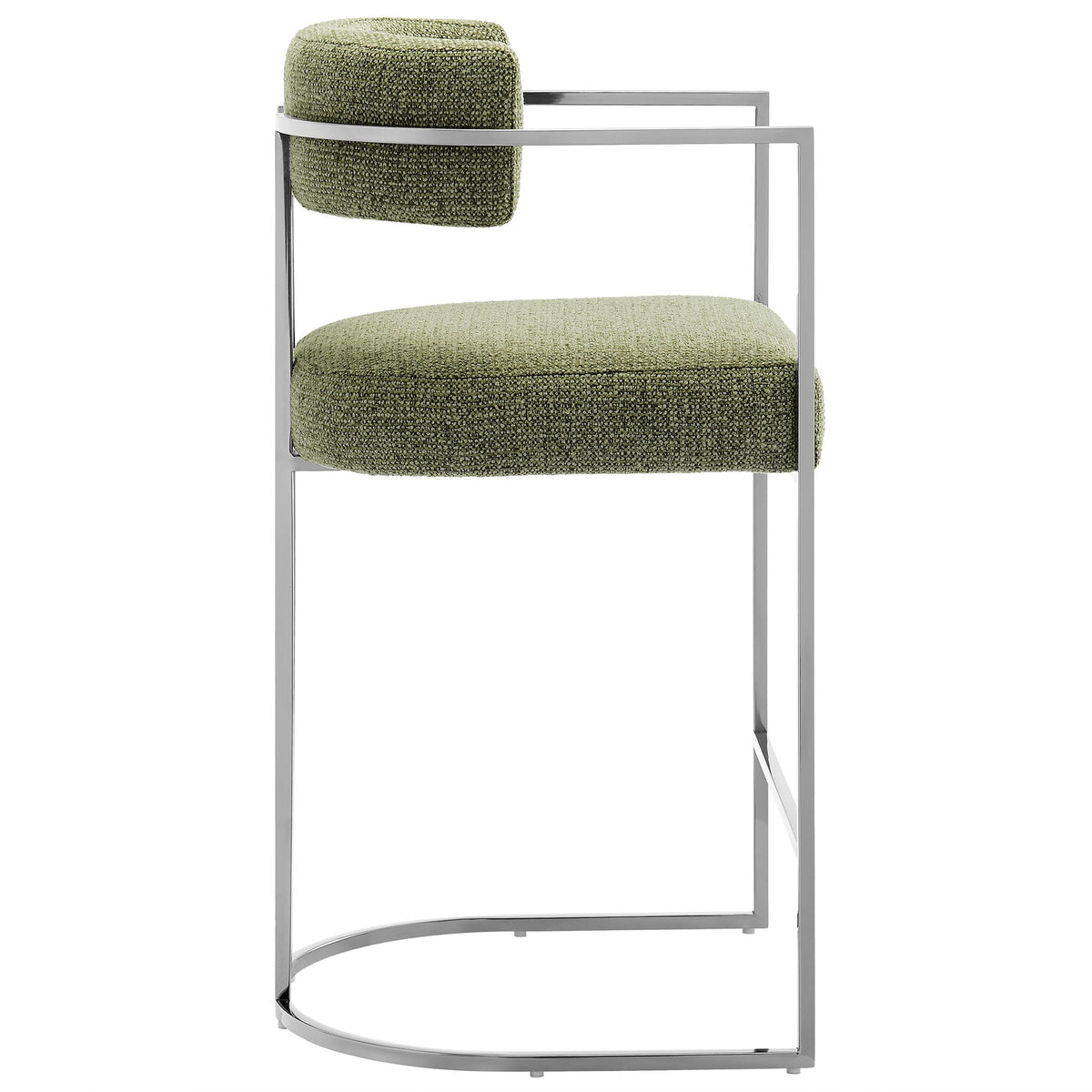 Huron Curved Back Fabric and Metal Counter Stool by Modway, photo 5 of 28
