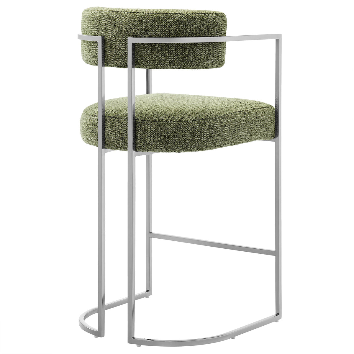 Huron Curved Back Fabric and Metal Counter Stool by Modway, photo 6 of 28