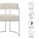 Huron Curved Back Fabric and Metal Dining Accent Chair by HouseOfZazla